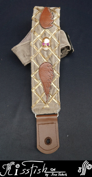 Gitarrengurt Skulls and Wings