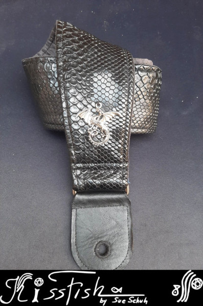Gitarrengurt Black Dragon Skin